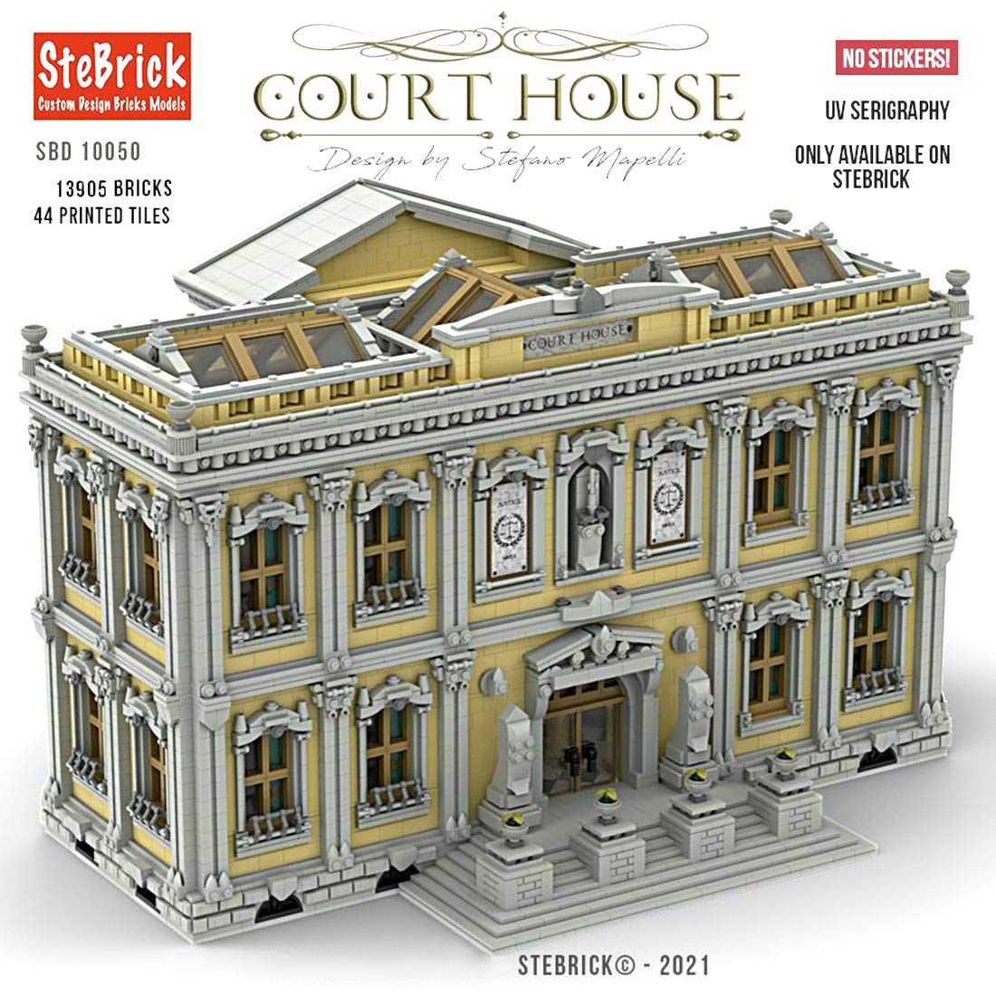 MOC - 77106 Das Gerichtsgebäude (Keine Aufkleber Enthalten) Klemmbausteine - LesDiy - Klemmbausteine