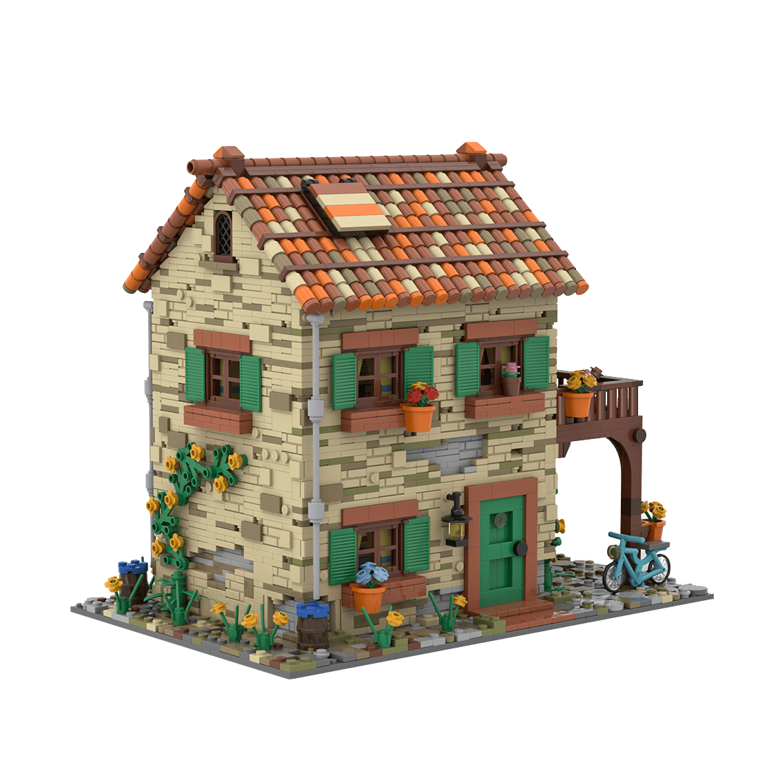 MOC - 77566 Haus Italien Nr. 3 Klemmbausteine - LesDiy - Klemmbausteine