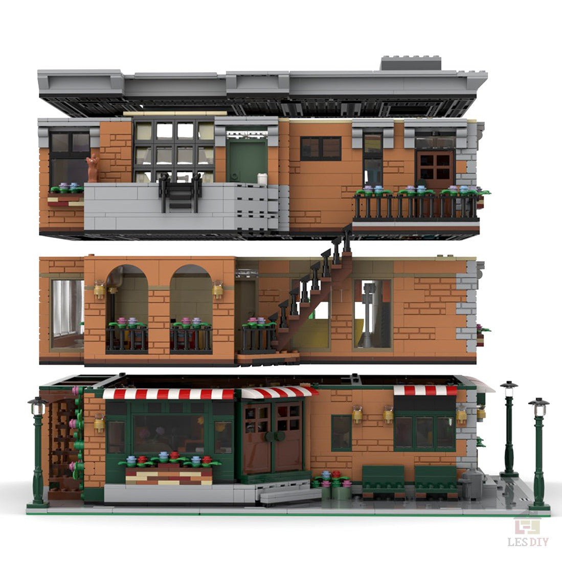 MOC - 79570 Central Perk & Friends Apartment Klemmbausteine - LesDiy - Klemmbausteine