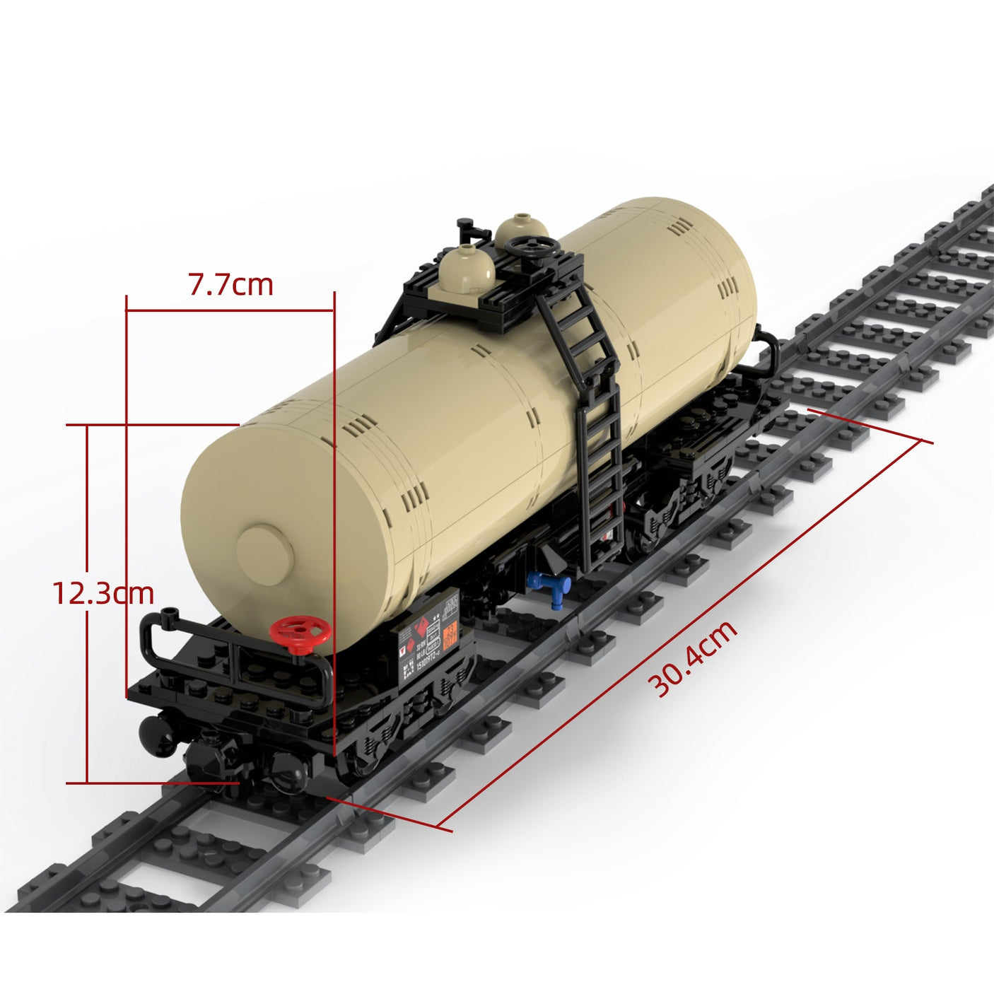 MOC - 81220 Four - Axle Oil Tanker Zug Klemmbausteine - LesDiy - Klemmbausteine