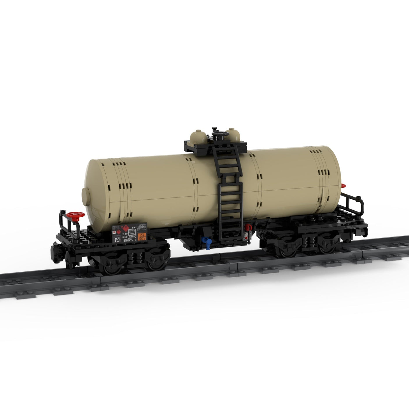 MOC - 81220 Four - Axle Oil Tanker Zug Klemmbausteine - LesDiy - Klemmbausteine