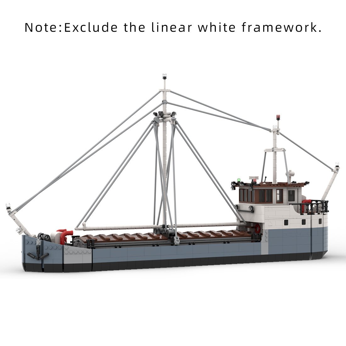 MOC - 87964 2 Bay Cargo Boat Klemmbausteine - LesDiy - Klemmbausteine