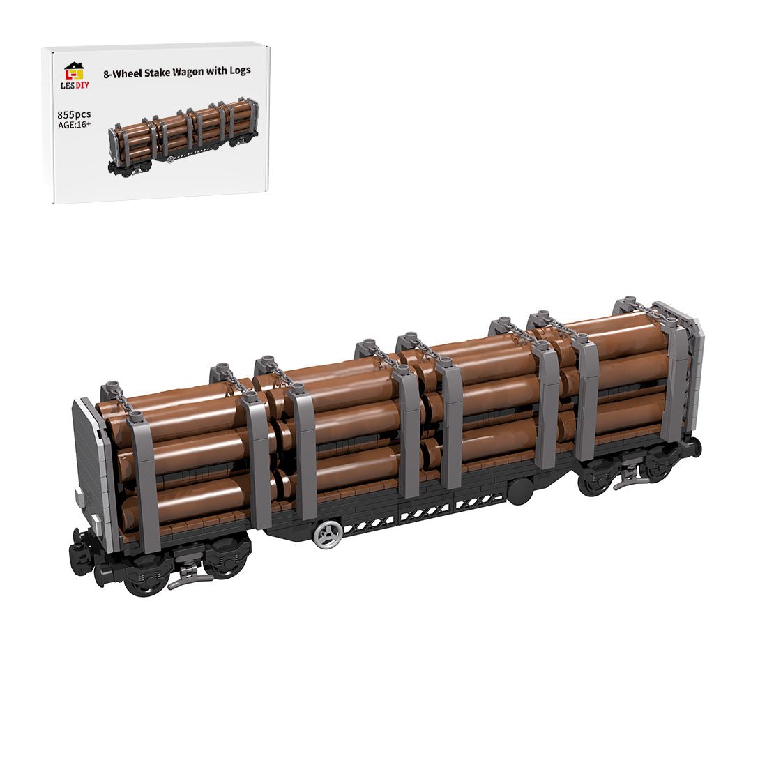 MOC - 95267 8 - Wheel Stake Wagon Klemmbausteine - LesDiy - Klemmbausteine