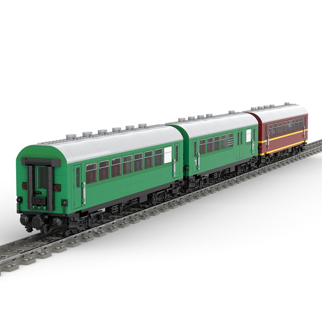 MOC - 97676 “Reko” Coaches 4 - axle of the Deutsche Reichsbahn Klemmbausteine - LesDiy - Klemmbausteine