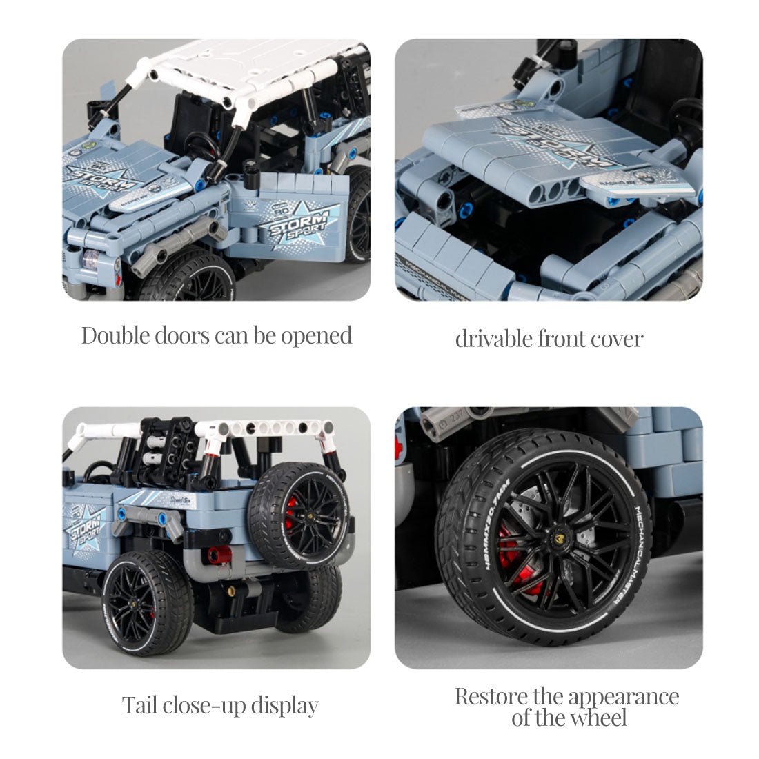 MOC DIY - Montage eines Geländewagen - Supersportwagens Klemmbausteine - LesDiy - Klemmbausteine