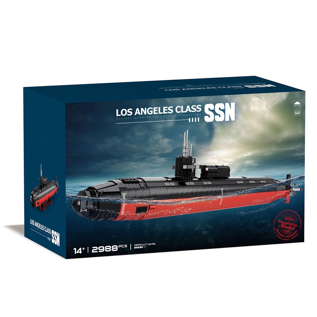 Mocsage 1/125 UCC Militärisches Atom - U - Boot der Los Angeles - Klasse Klemmbausteine - LesDiy - Klemmbausteine