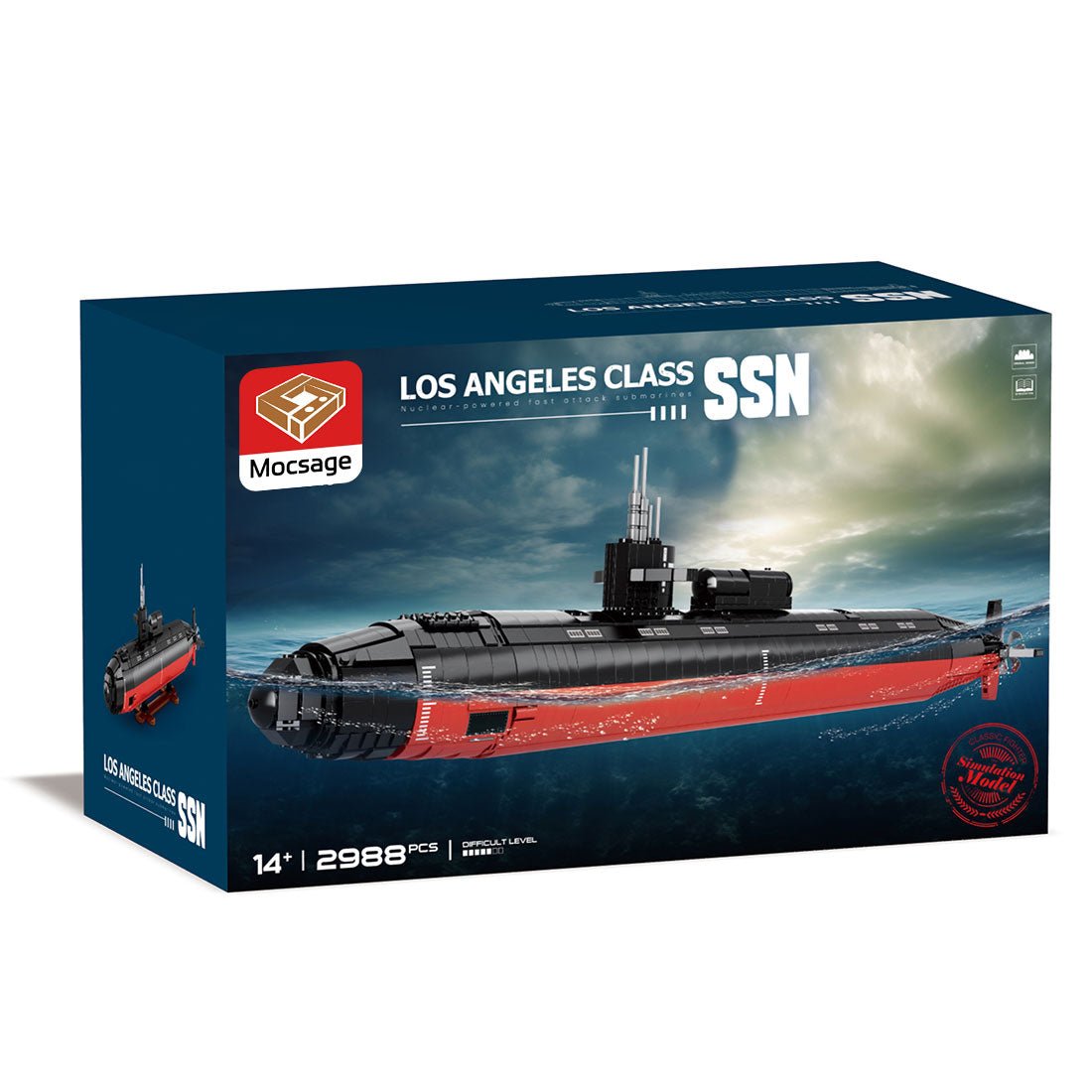 Mocsage 1/125 UCC Militärisches Atom - U - Boot der Los Angeles - Klasse Klemmbausteine - LesDiy - Klemmbausteine