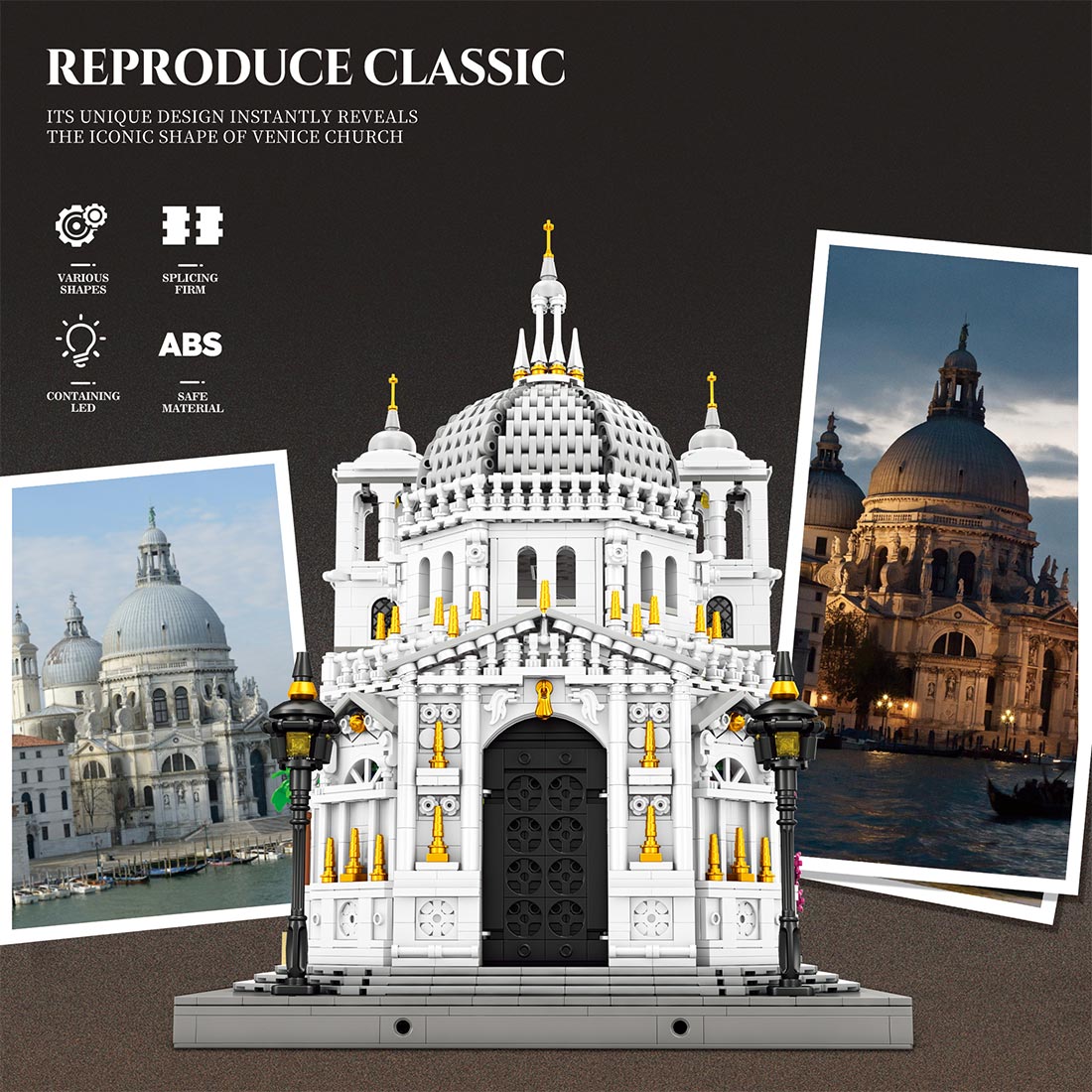 Mocsage 1/180 Scale Venetian Church Klemmbausteine - LesDiy - Klemmbausteine