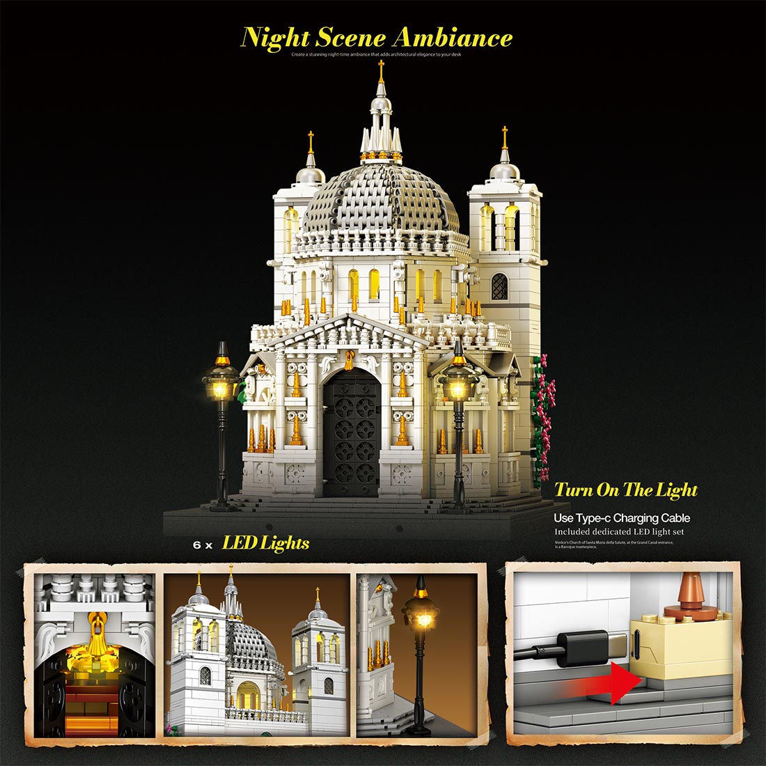 Mocsage 1/180 Scale Venetian Church Klemmbausteine - LesDiy - Klemmbausteine