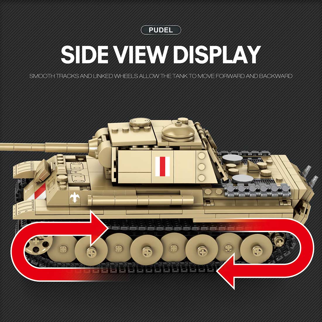 Mocsage 1/23 Scale Premium Medium Tank Klemmbausteine - LesDiy - Klemmbausteine