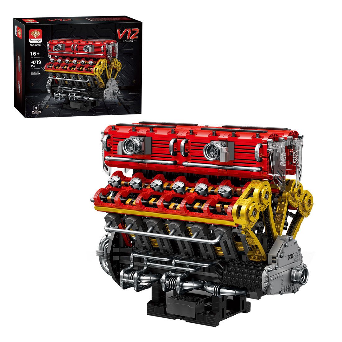 Mocsage 60° V12 Engine Klemmbausteine - LesDiy - Klemmbausteine