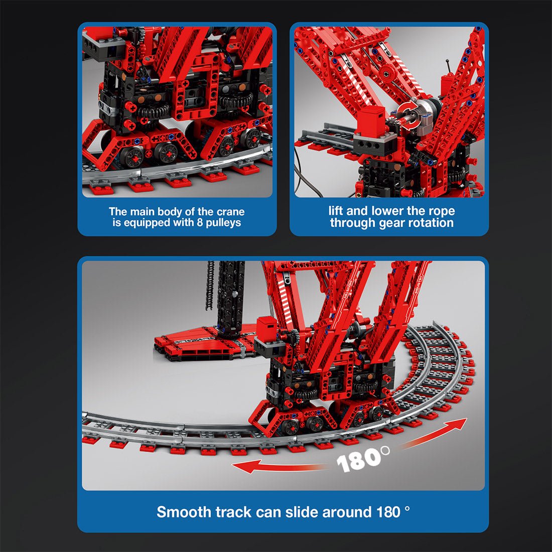 Mocsage Circular Track Crane Klemmbausteine - LesDiy - Klemmbausteine