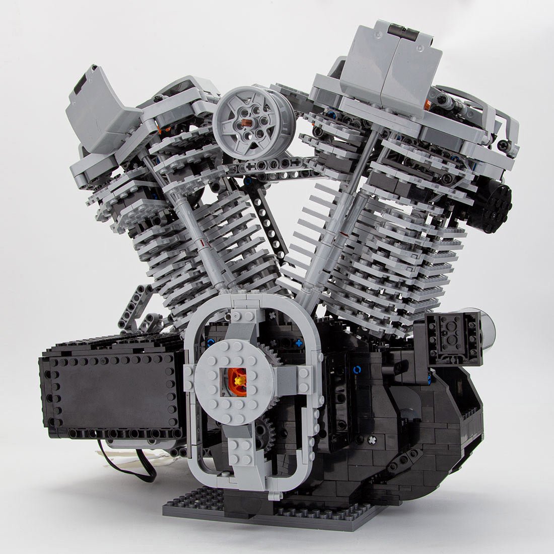 Mocsage Harley V - Twin OHV 8 - Ventil - Viertakt - Hochgeschwindigkeitsmotor Klemmbausteine - LesDiy - Klemmbausteine