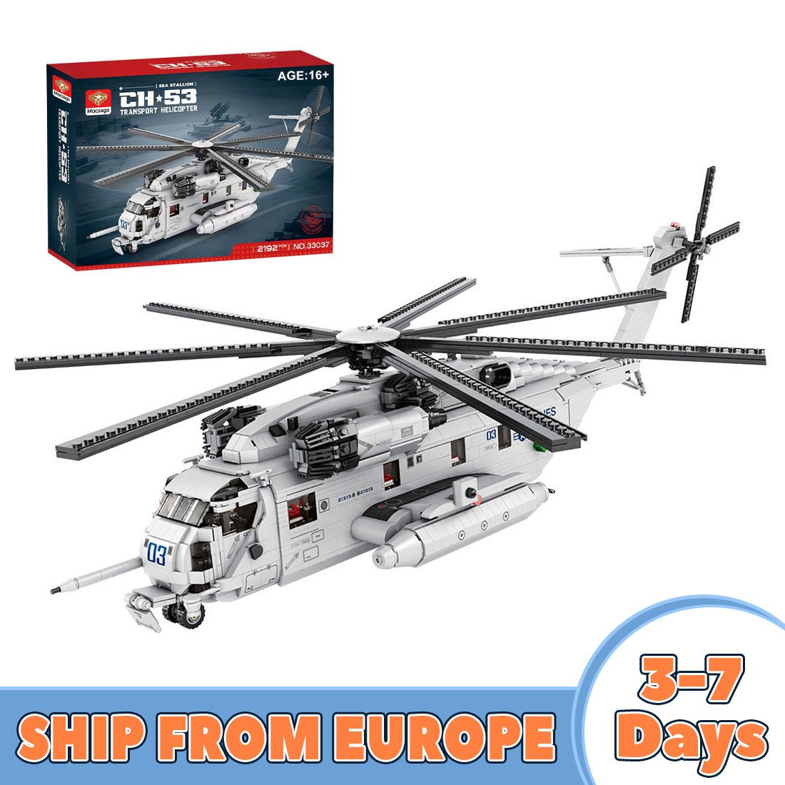 Mocsage MOC - 127265 CH - 53E Super Stallion 1/35 Klemmbausteine (Übersee - Lagerlieferung) - LesDiy - Klemmbausteine