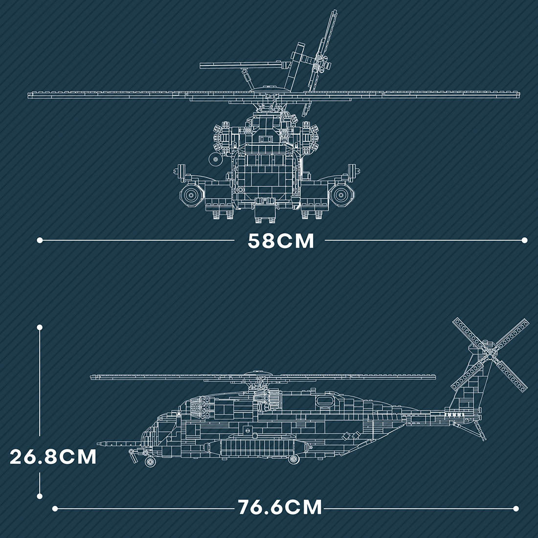 Mocsage MOC - 127265 CH - 53E Super Stallion 1/35 Klemmbausteine - LesDiy - Klemmbausteine