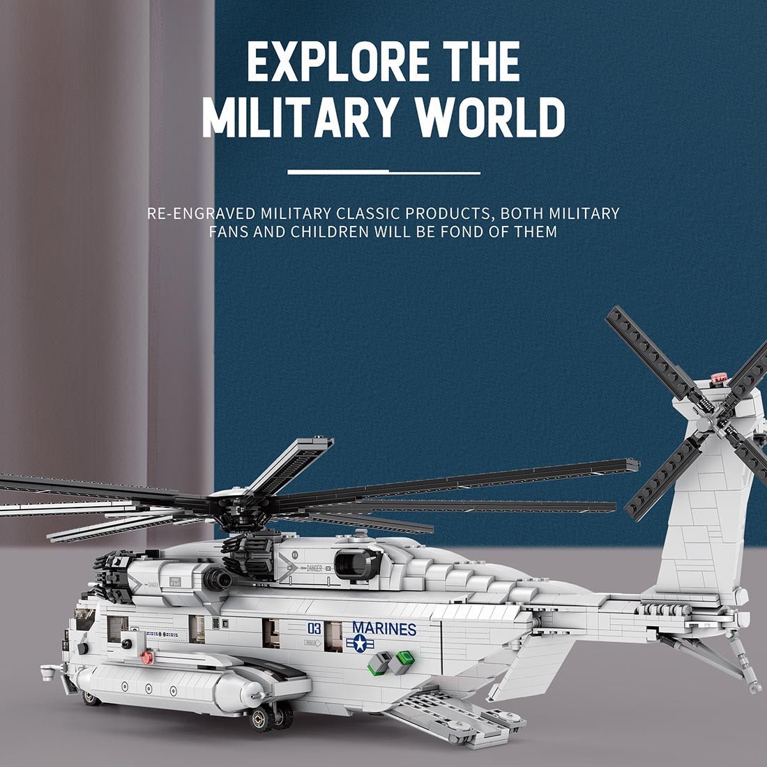 Mocsage MOC - 127265 CH - 53E Super Stallion 1/35 Klemmbausteine - LesDiy - Klemmbausteine