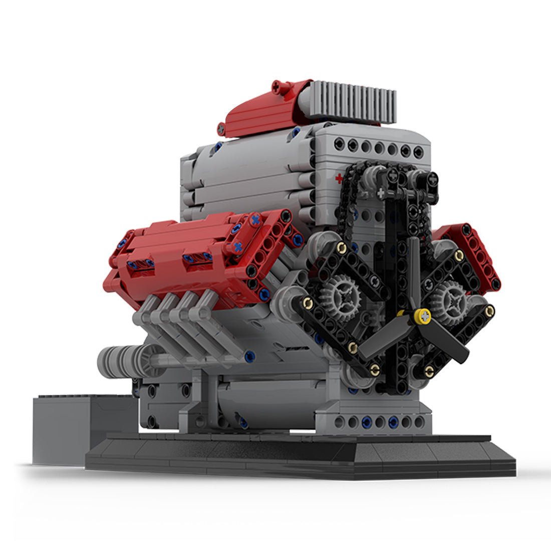 Mocsage MOC - 171732 Crossplane V8 Engine with Supercharger & removable Cover Klemmbausteine - LesDiy - Klemmbausteine