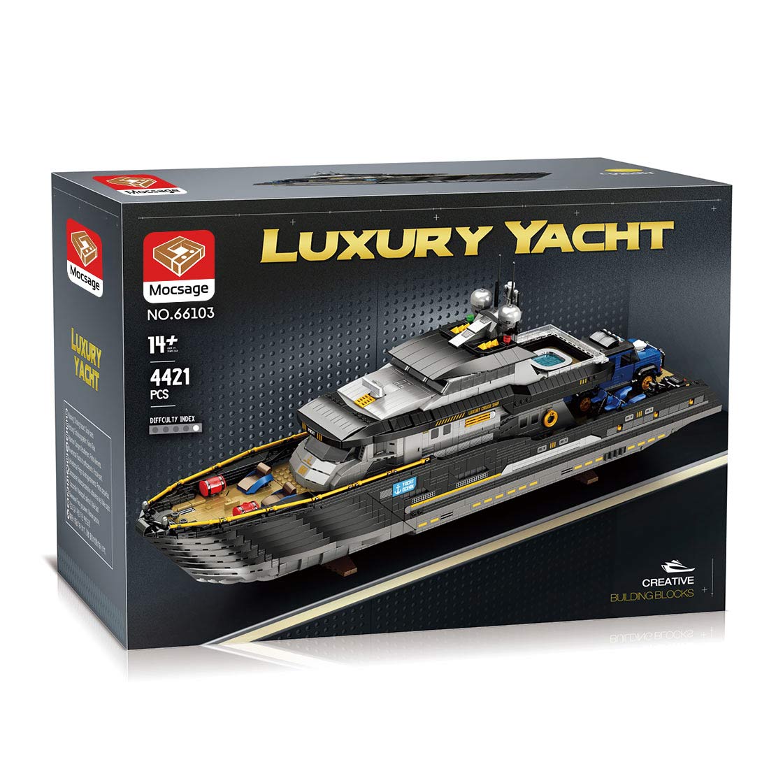 Mocsage MOC - 185307 1/30 Scale Luxury Super - yacht Klemmbausteine - LesDiy - Klemmbausteine