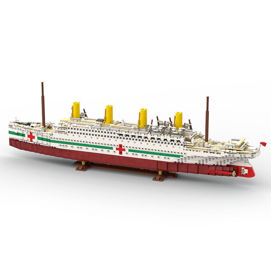 Modernes medizinisches Schiff der HMHS Britannic im Maßstab 1 - 400 Klemmbausteine - LesDiy - Klemmbausteine