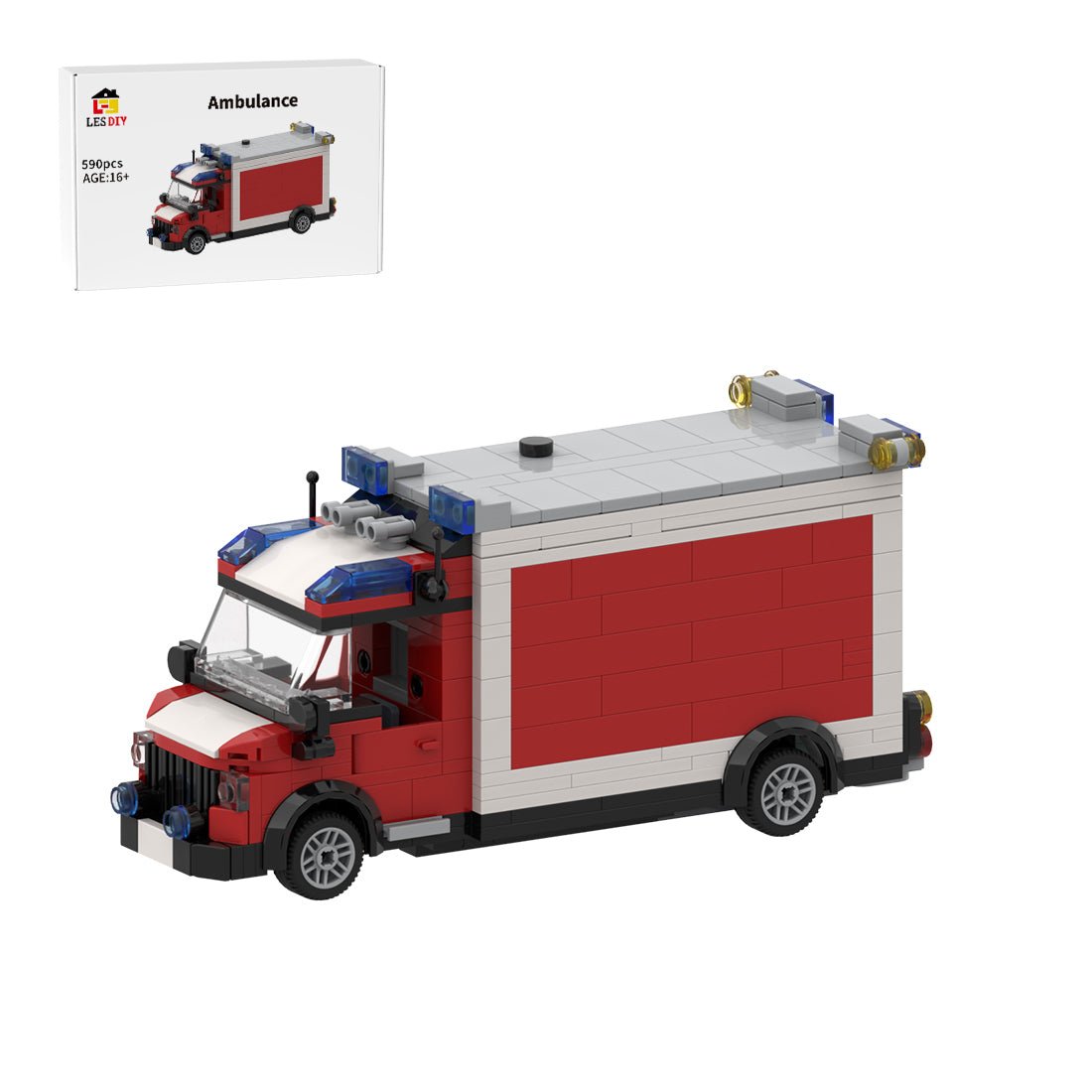 Realistic Ambulance Klemmbausteine - LesDiy - Klemmbausteine