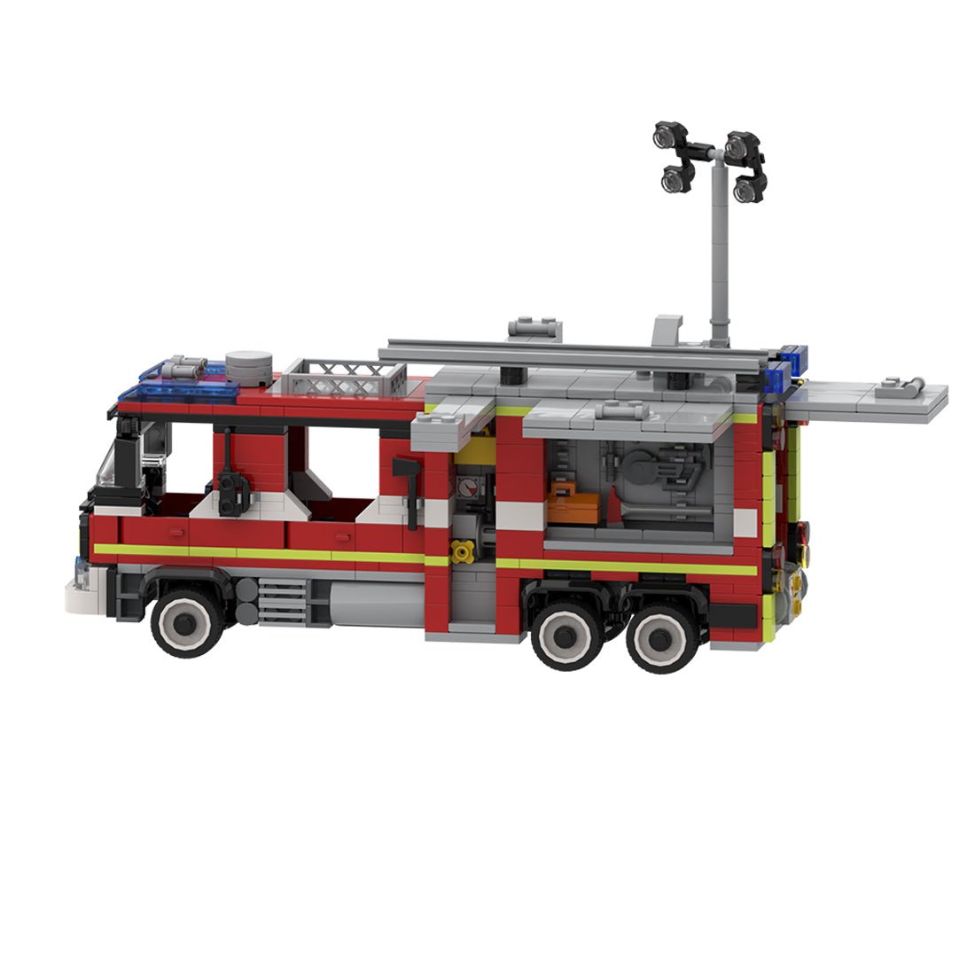 Realistic Emergency Fire Truck Klemmbausteine - LesDiy - Klemmbausteine