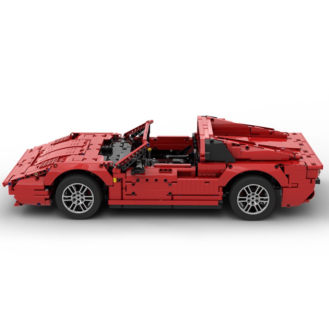 Roter Sportwagen Modell Roadster Klemmbausteine - LesDiy - Klemmbausteine