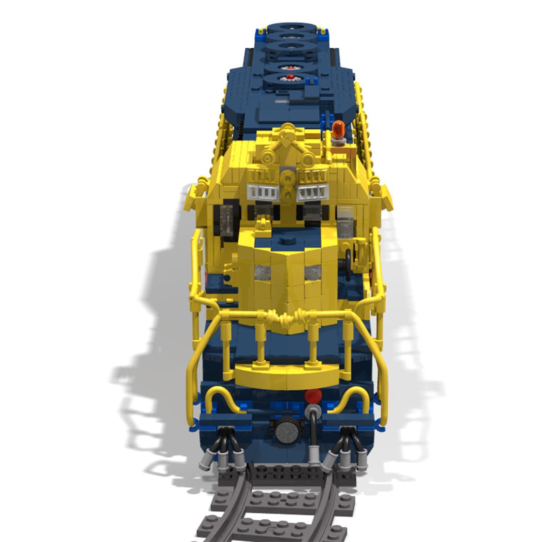 SD40 - 2 Eisenbahnlokomotive Klemmbausteine (Dynamische Version) - LesDiy - Klemmbausteine