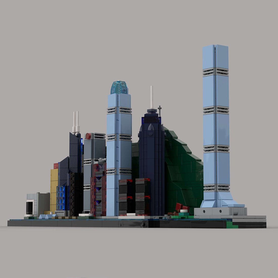 Street Scene MOC HongKong City Skyline Klemmbausteine - LesDiy - Klemmbausteine