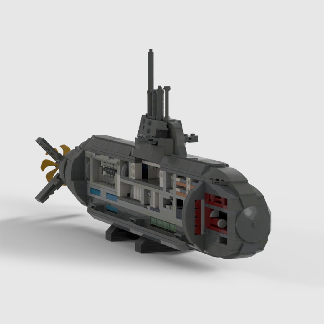 U212A 1/100 Scale Submarine Klemmbausteine - LesDiy - Klemmbausteine