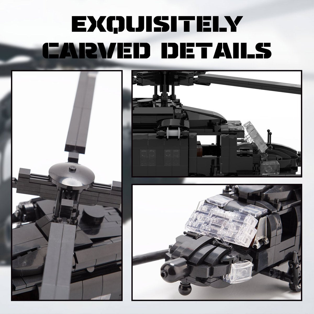 UH60M Black Hawk Military Copter Klemmbausteine - LesDiy - Klemmbausteine
