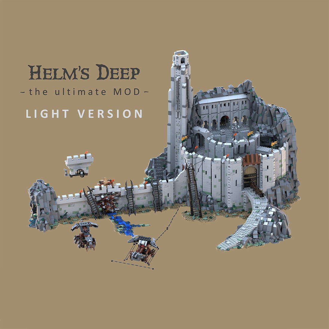 Die Schlacht, die jeder kennt: Helms Klamm als LEGO-kompatibles Herr-der-Ringe-Klemmbaustein-Sammlerstück - LesDiy