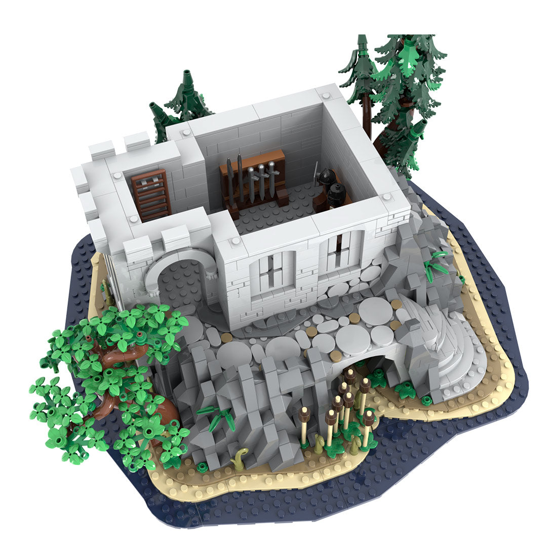 MOC-227229 Medieval Rock Tower Klemmbausteine