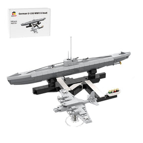 1/200 Scale German U - 156 WWII U - boat Klemmbausteine - LesDiy - Klemmbausteine