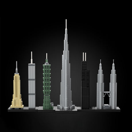 1/2500 Scale Street Scene World Skyscrapers Klemmbausteine - LesDiy - Klemmbausteine
