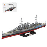 1/300 Scale HMS Norfolk Heavy Cruiser Klemmbausteine-LesDiy-Klemmbausteine