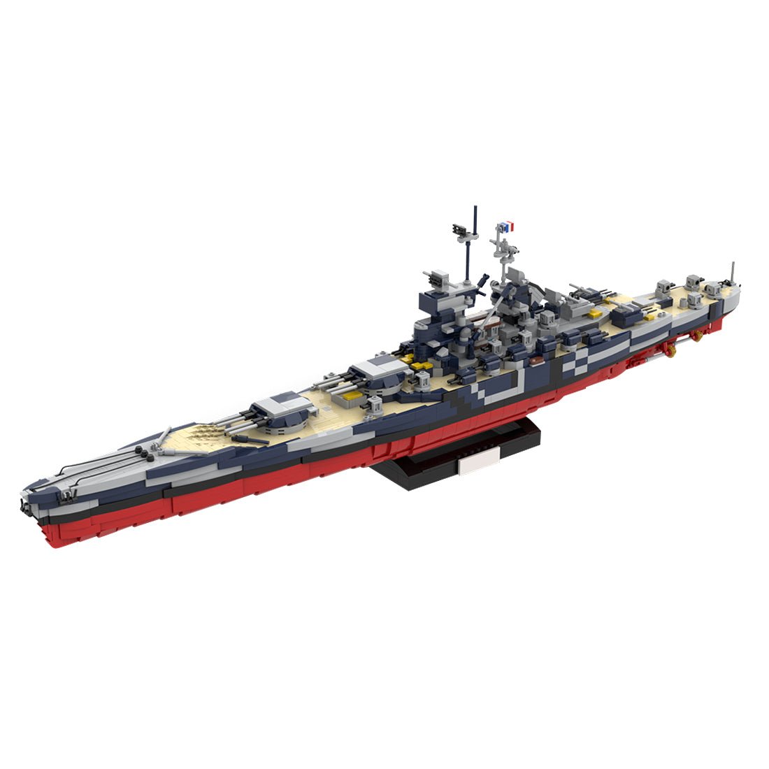1/300 Scale WWII French Battleship Jean Bart Klemmbausteine - LesDiy - Klemmbausteine