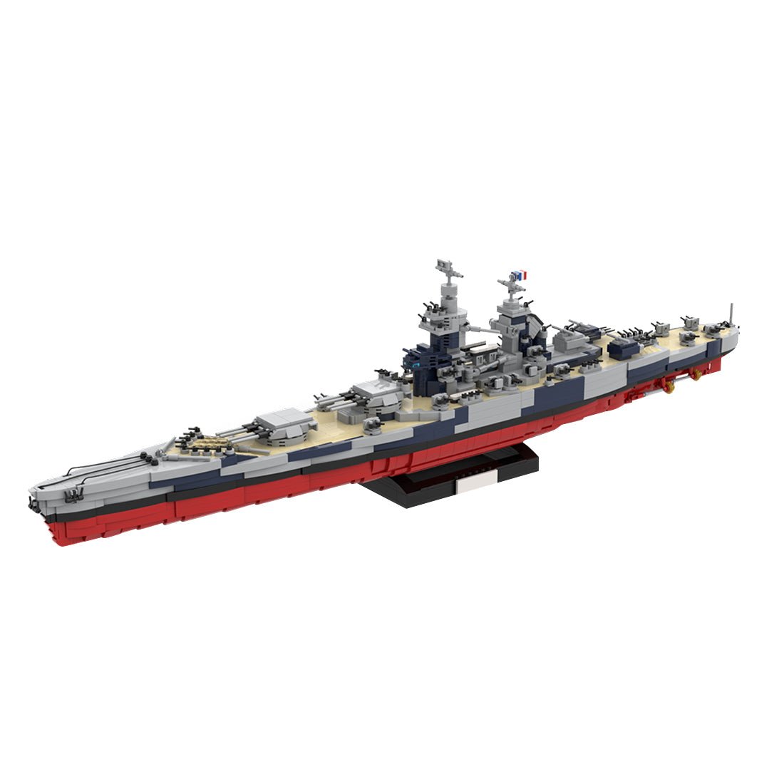 1/300 Scale WWII French Battleship Richelieu Klemmbausteine - LesDiy - Klemmbausteine