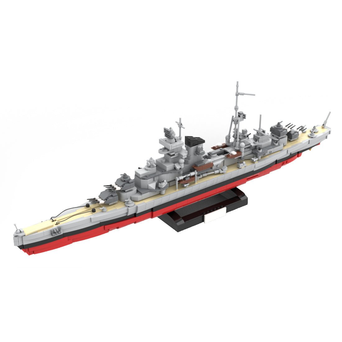 2 in 1 German Heavy Cruiser Mainz - Scale 1:300 Klemmbausteine - LesDiy - Klemmbausteine