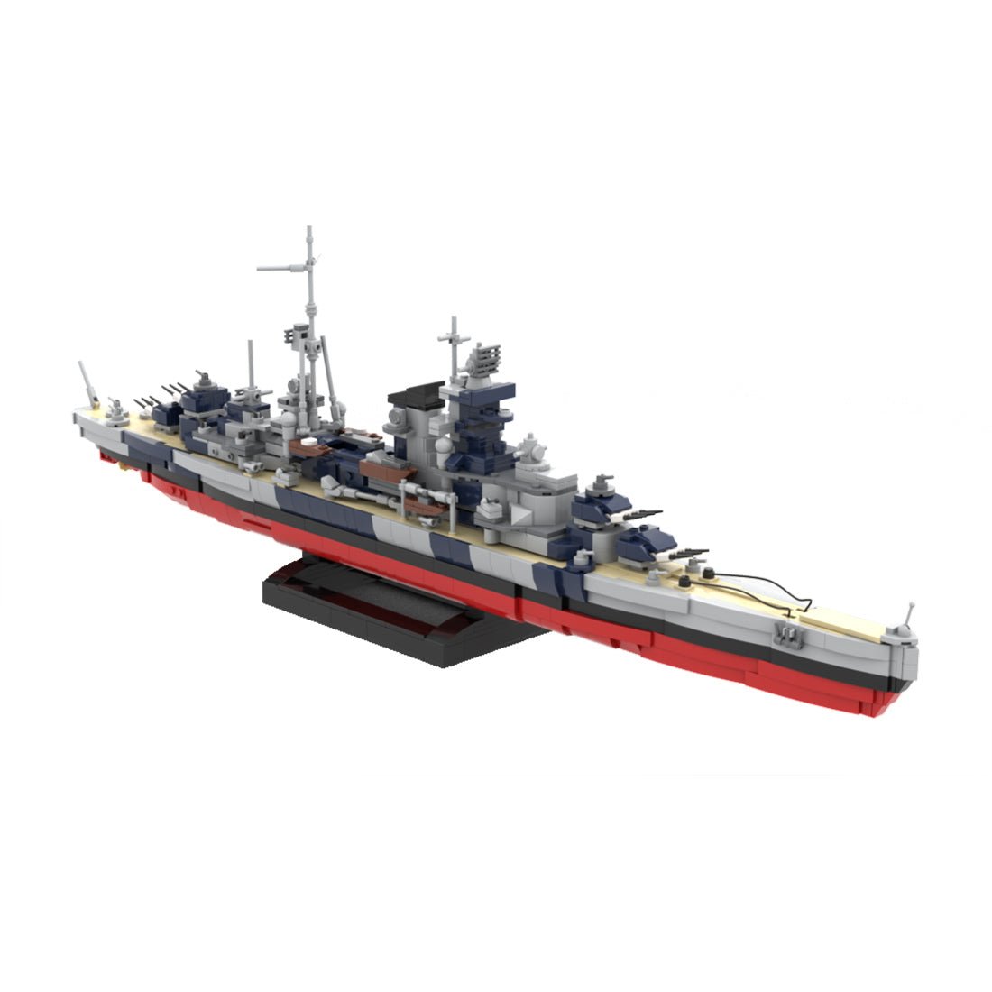 2 in 1 German Heavy Cruiser Mainz - Scale 1:300 Klemmbausteine - LesDiy - Klemmbausteine