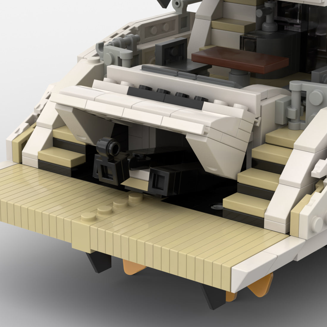 MOC-256391 Luxury Flybridge Yacht Klemmbausteine