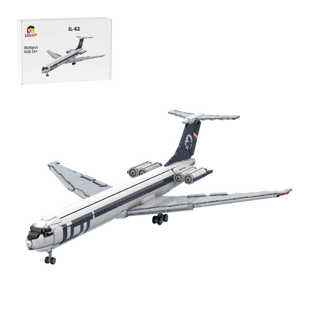 MOC-266001 IL-62 – LOT Polish Airlines Klemmbausteine