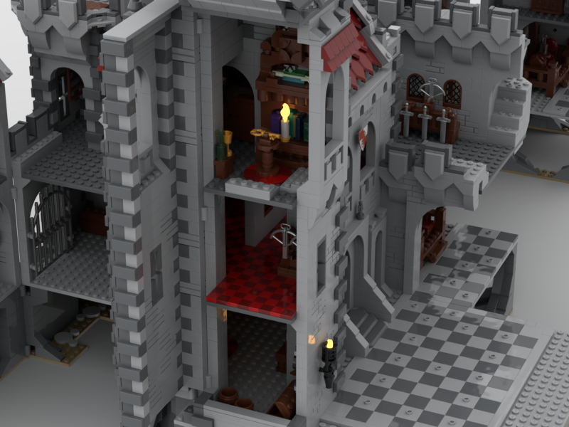 MOC-143001 Red Lions Castle II Klemmbausteine