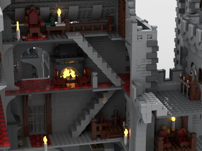MOC-143001 Red Lions Castle II Klemmbausteine