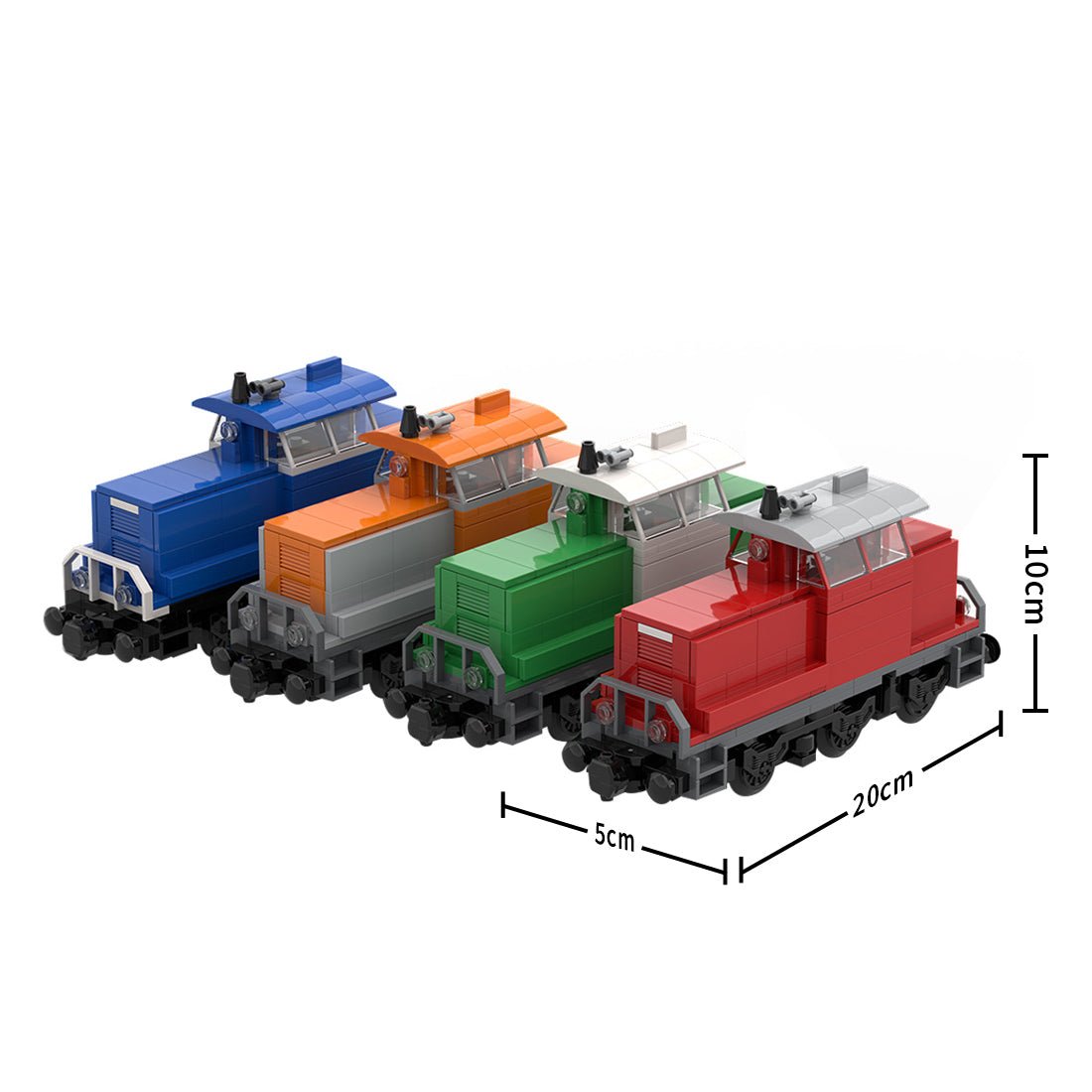 4 in 1 BR - 363 Electric Locomotive Klemmbausteine - LesDiy - Klemmbausteine