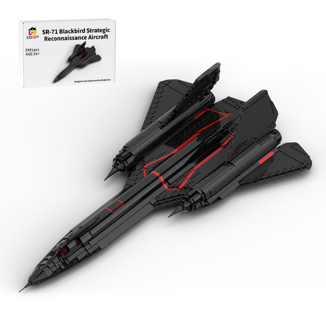 SR-71-Höhenaufklärungsflugzeug Klemmbausteine