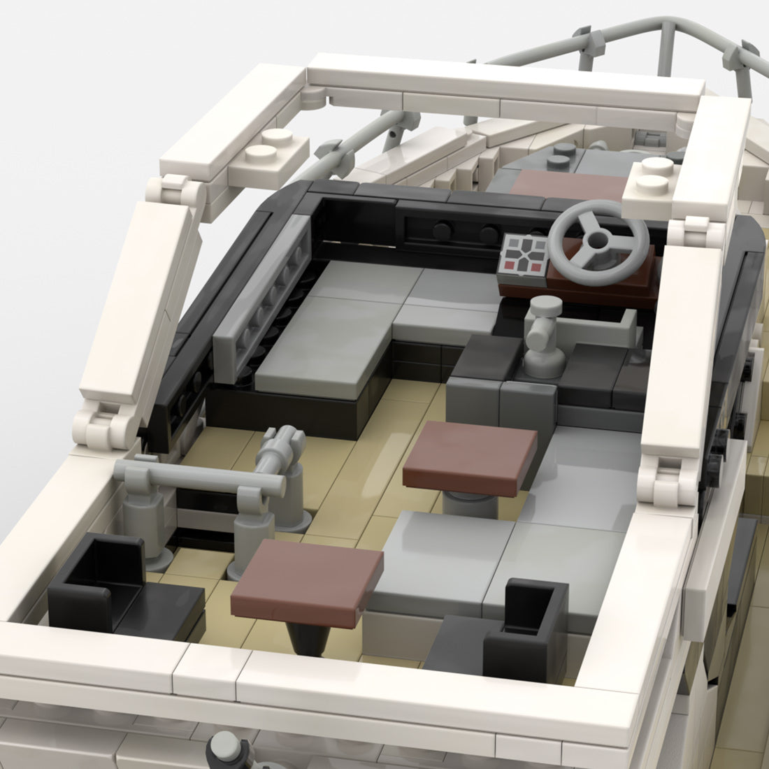MOC-256391 Luxury Flybridge Yacht Klemmbausteine
