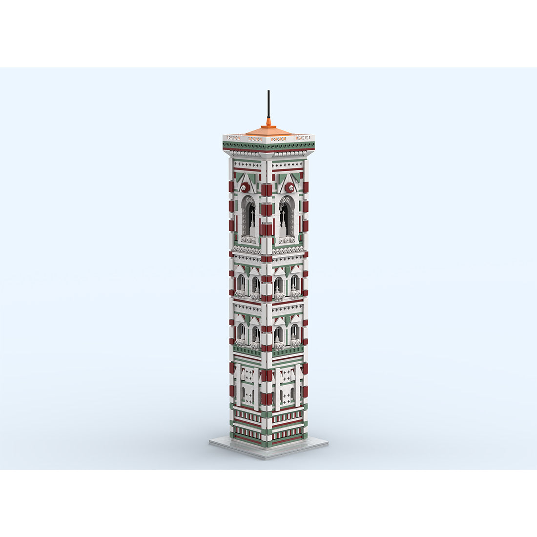 MOC-276357  Giottos Campanile (Glockenturm des Florentiner Doms) Klemmbausteine