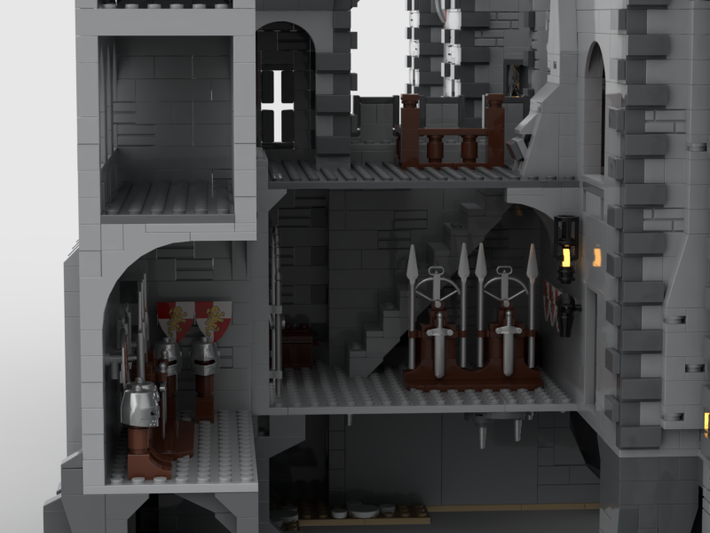 MOC-143001 Red Lions Castle II Klemmbausteine
