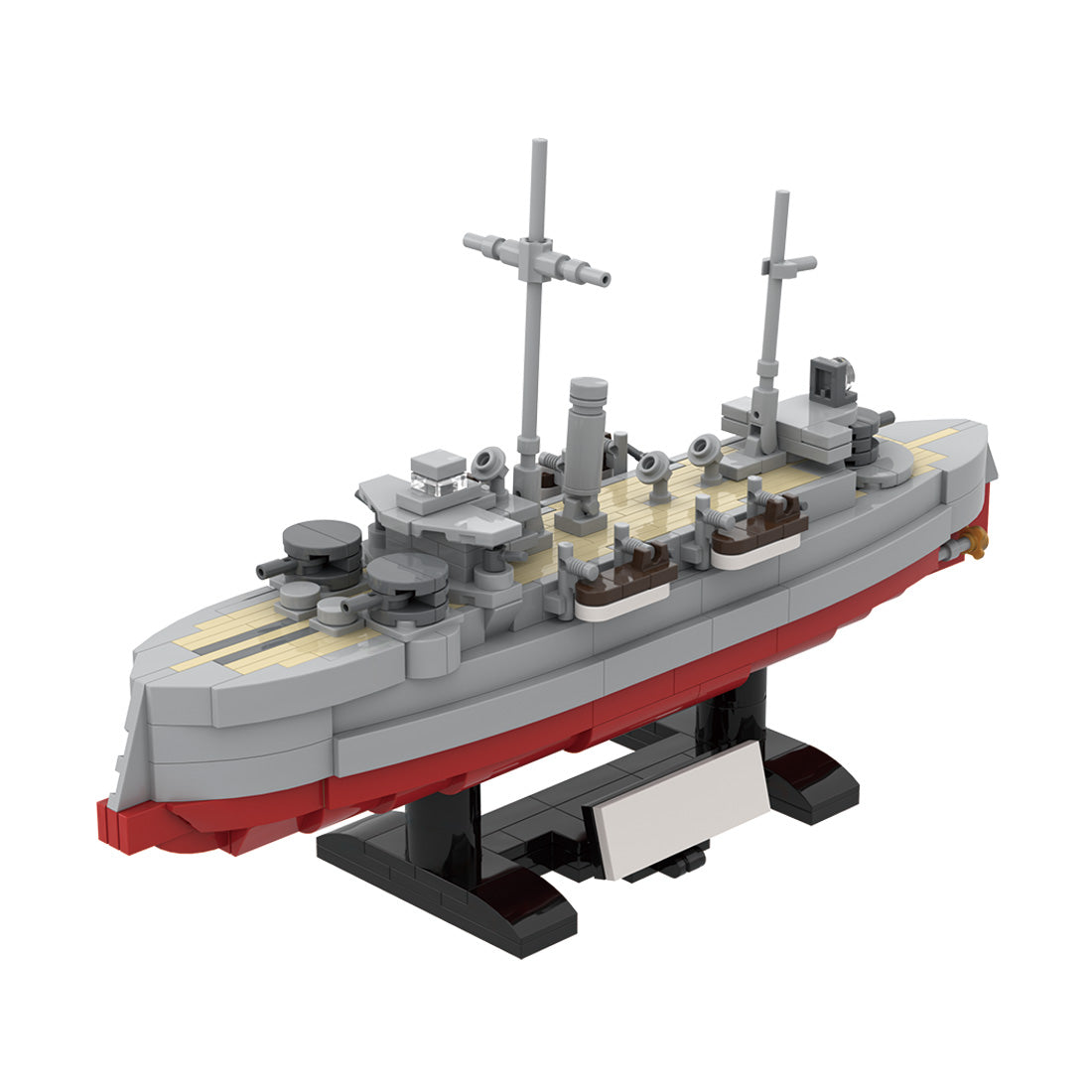 1/300 Scale SMS Siegfried Coastal Defense Battleship Klemmbausteine