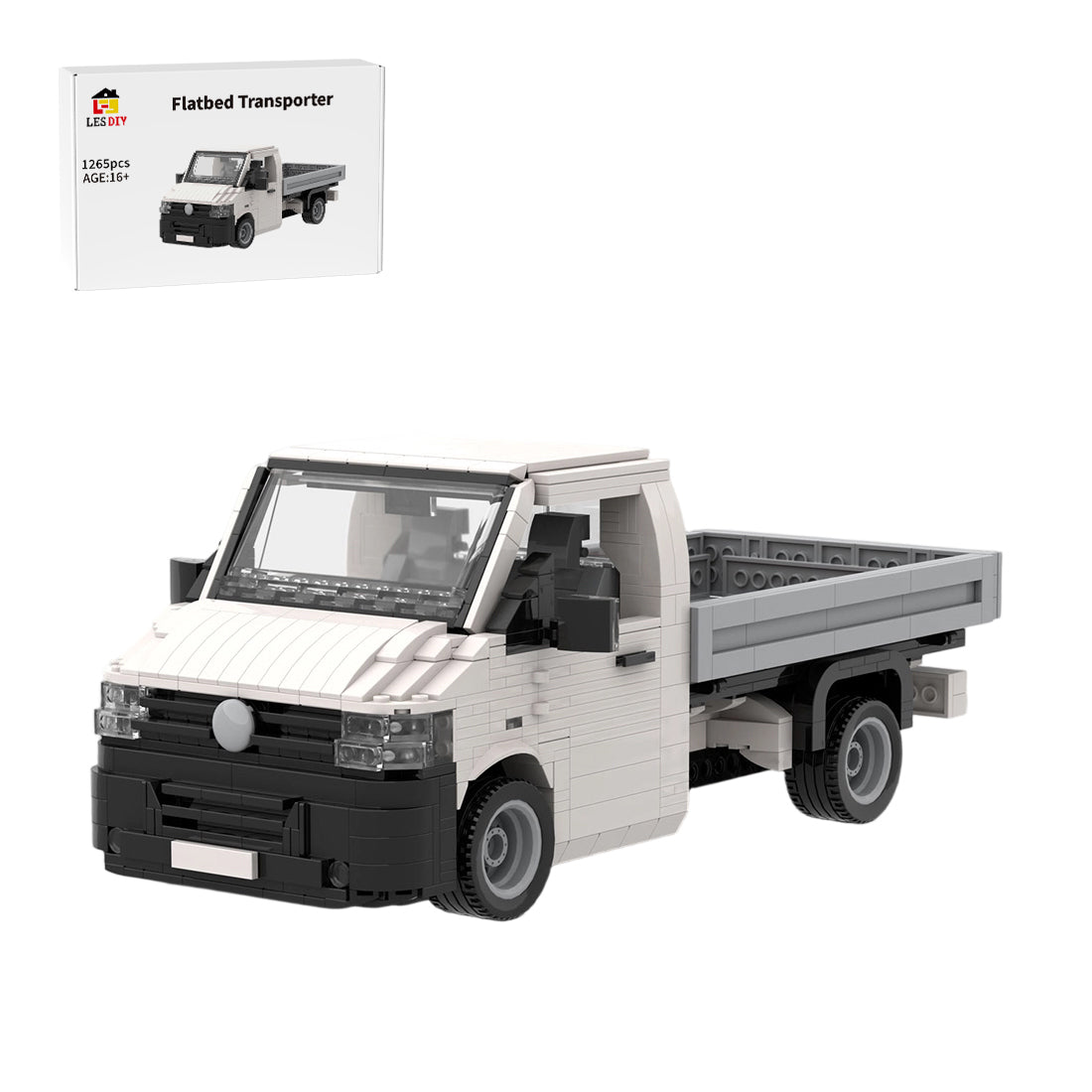 MOC-158193 VW T5 Transporter Flatbed Klemmbausteine